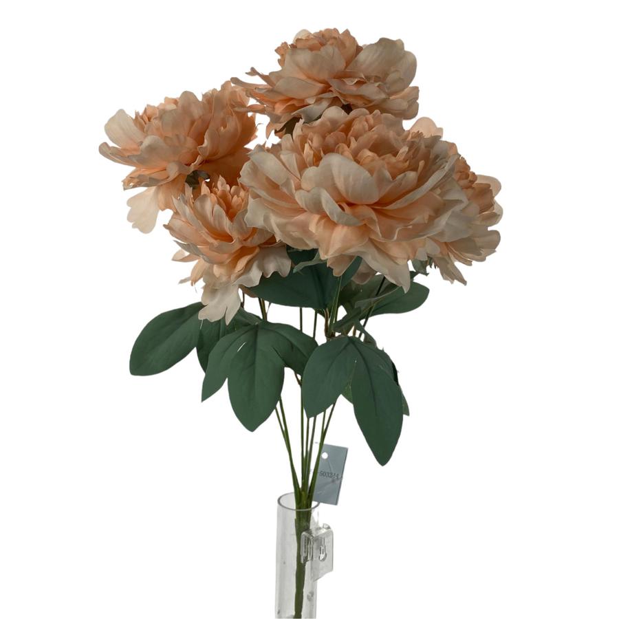 Flores Peonias artificiales naranjas