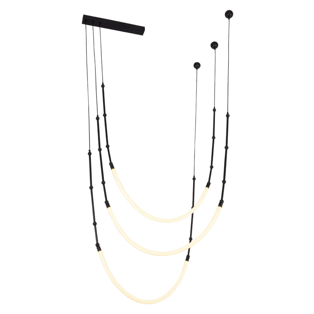 Lámpara LED colgante Loop 160 black con luz cálida 30W