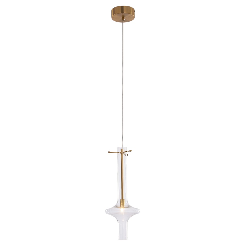 Lámpara colgante G9 Venus de vidrio transparente