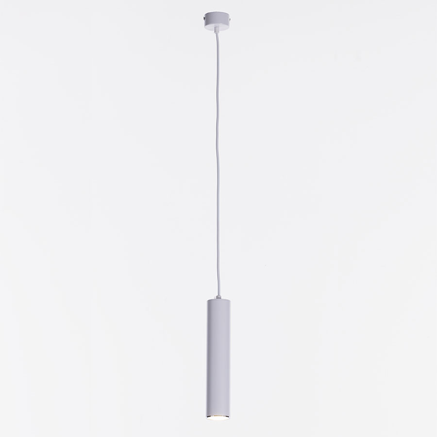 Lámpara colgante Tubo blanca 26cm