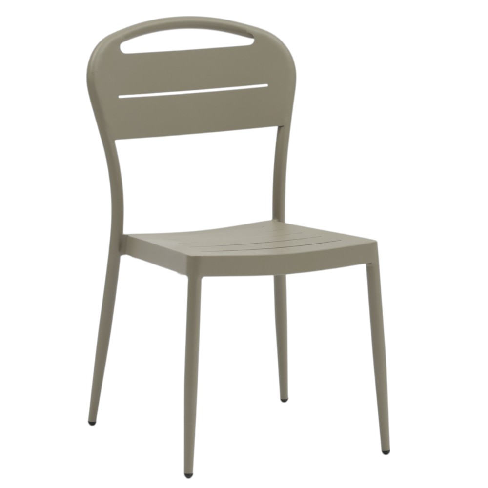 Silla de exterior sin brazos Max de aluminio arena