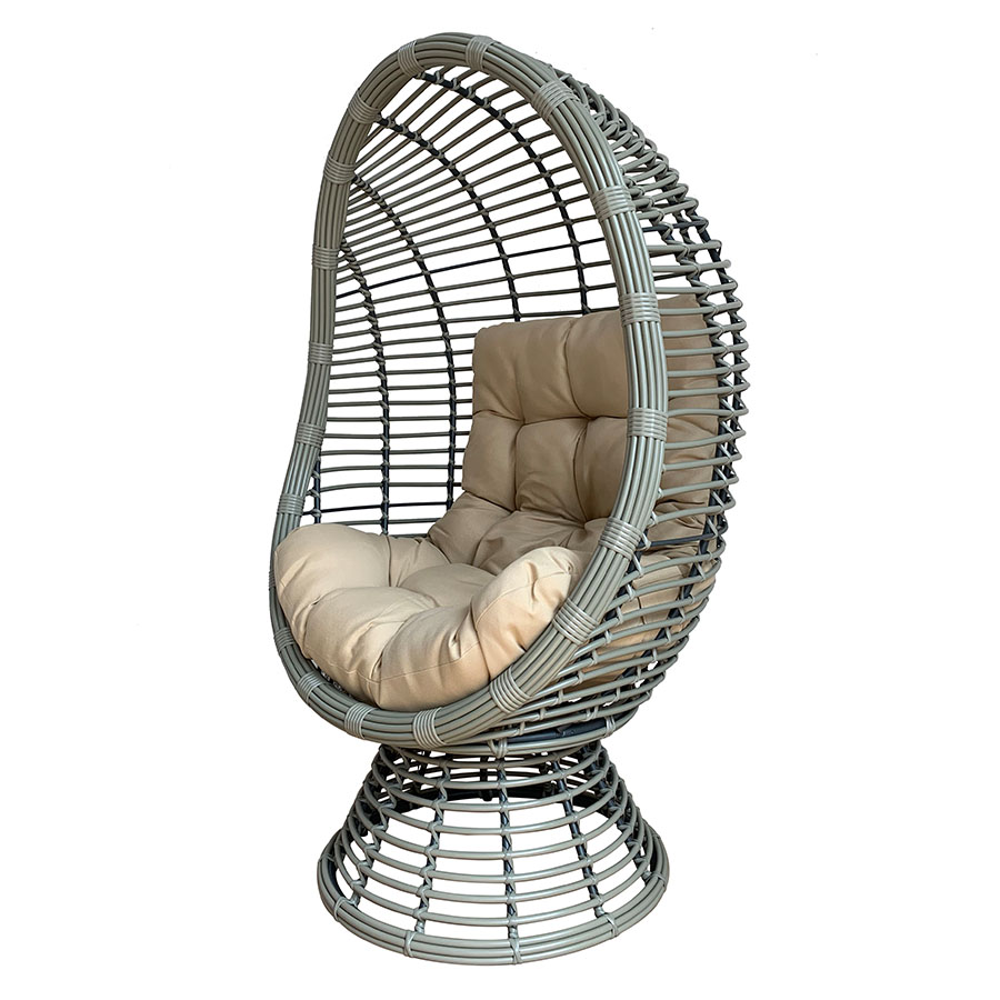 Asiento  Coco con base de polyrattan gris