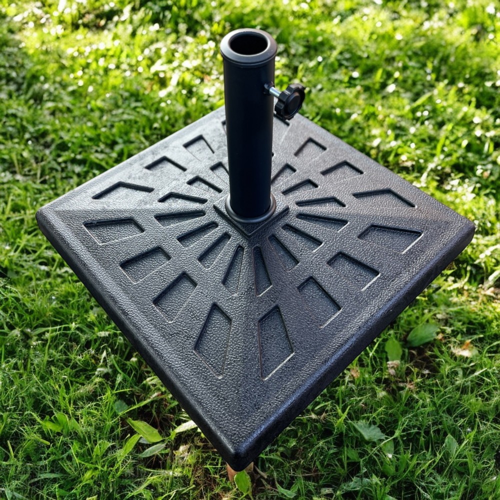 Base de parasol de resina color negro