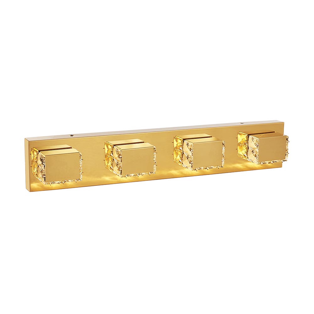 Aplique LED de pared Victoria metal dorado 3CCT 20W
