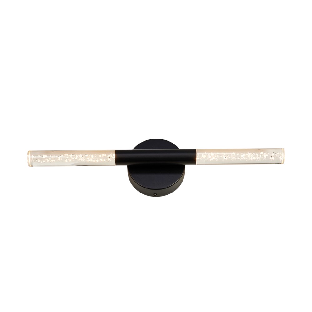Aplique de pared led Nahir metal negro y acrilico