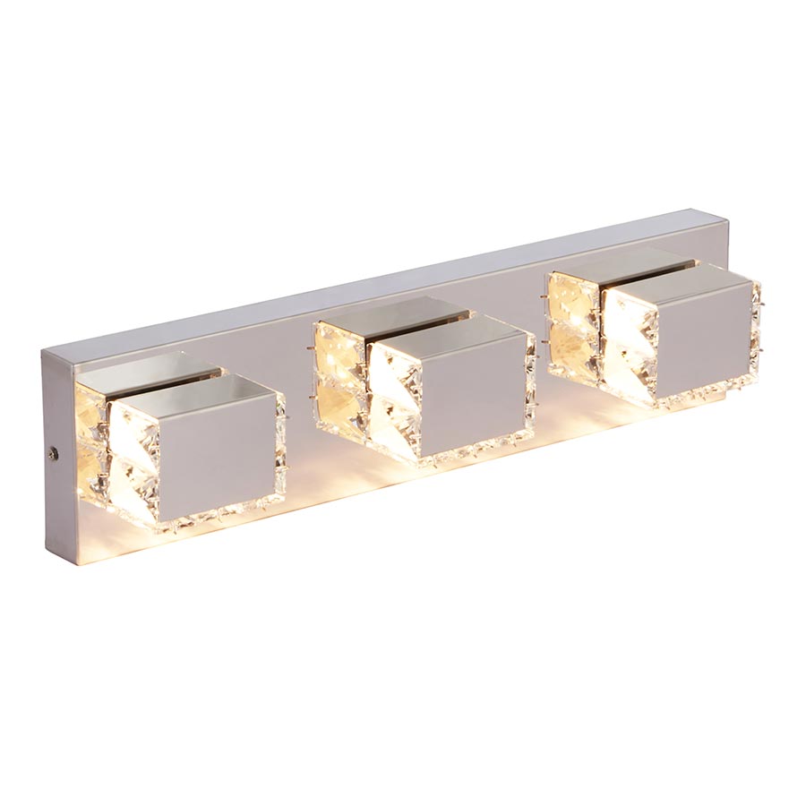 Aplique de pared led Victoria metal cromado 3tons