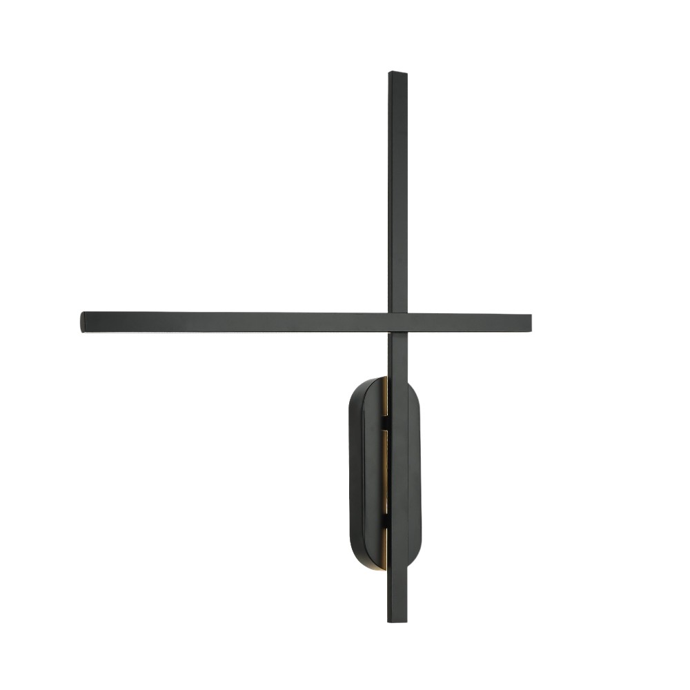 Lámpara LED de pared Nebula black con luz cálida 22W