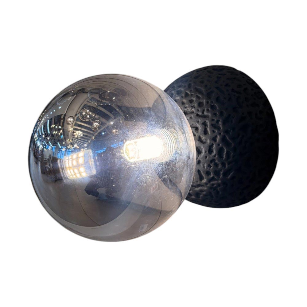 Aplique de pared G9 Round concreto negro