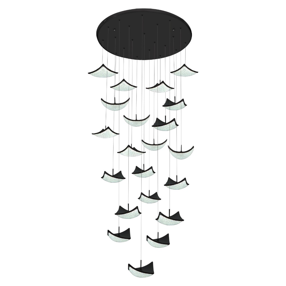 Lámpara LED doble altura Soleil 180 black luz cálida 150W