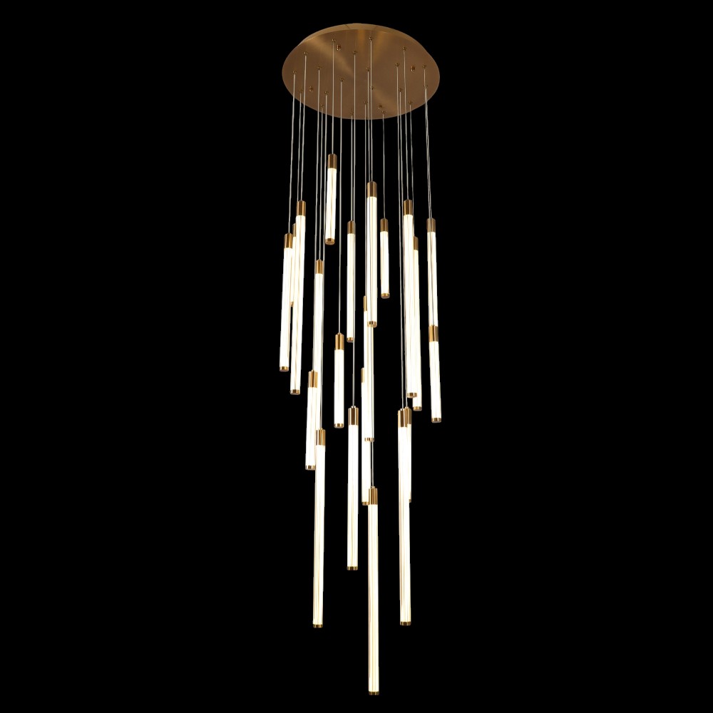 Lámpara LED doble altura Lumen 180 brass con luz cálida 100W