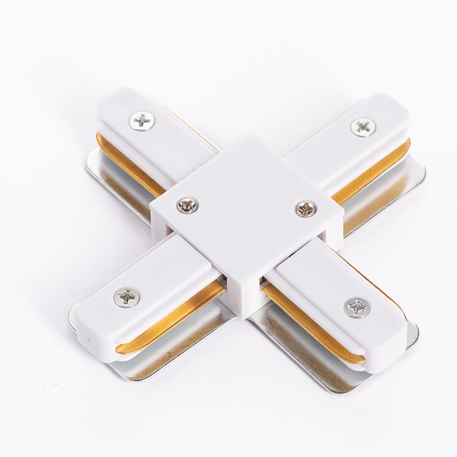 Conector X para track lineal blanco Ledex Pro