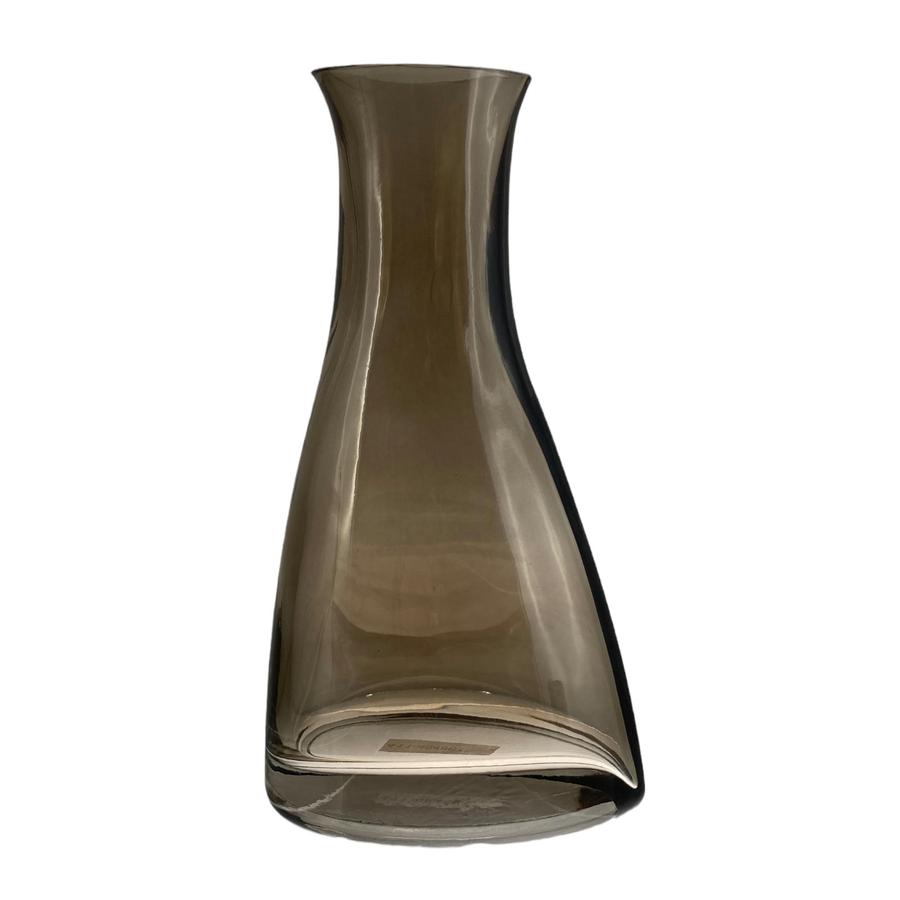 Florero efecto smoked de vidrio negro 23cm