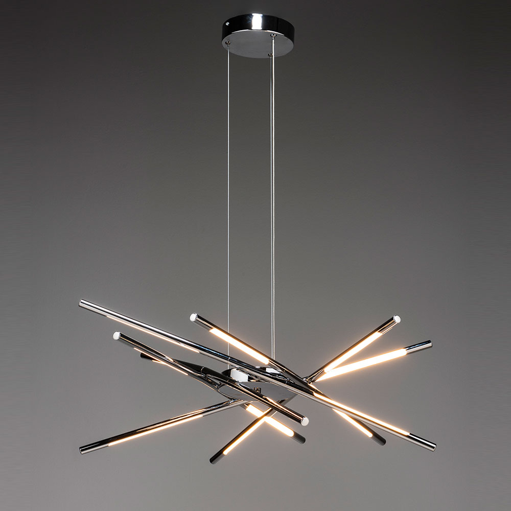 Lámpara led colgante Rafe chrome 48W con luz cálida