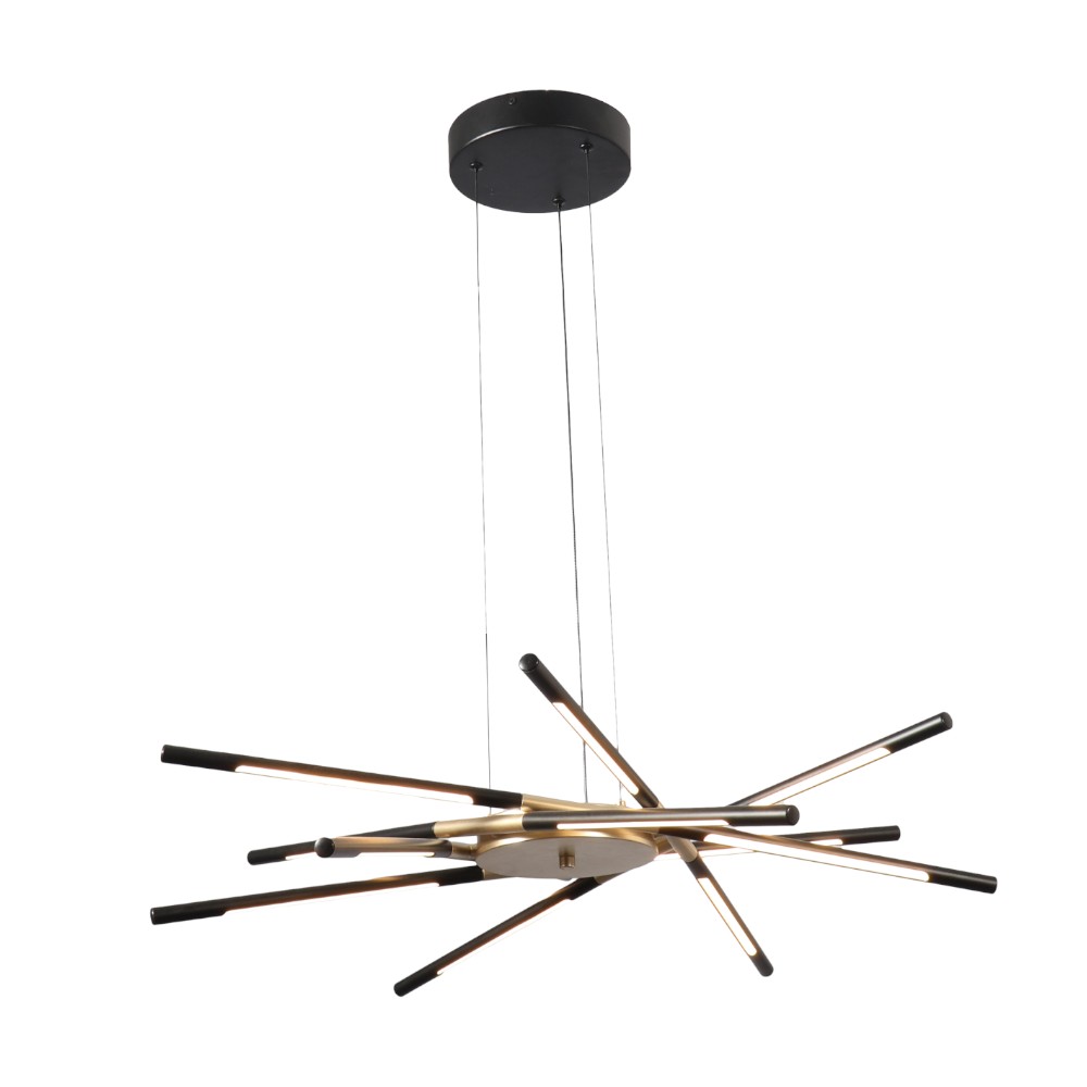 Lámpara LED colgante Rafe black con luz cálida 48W