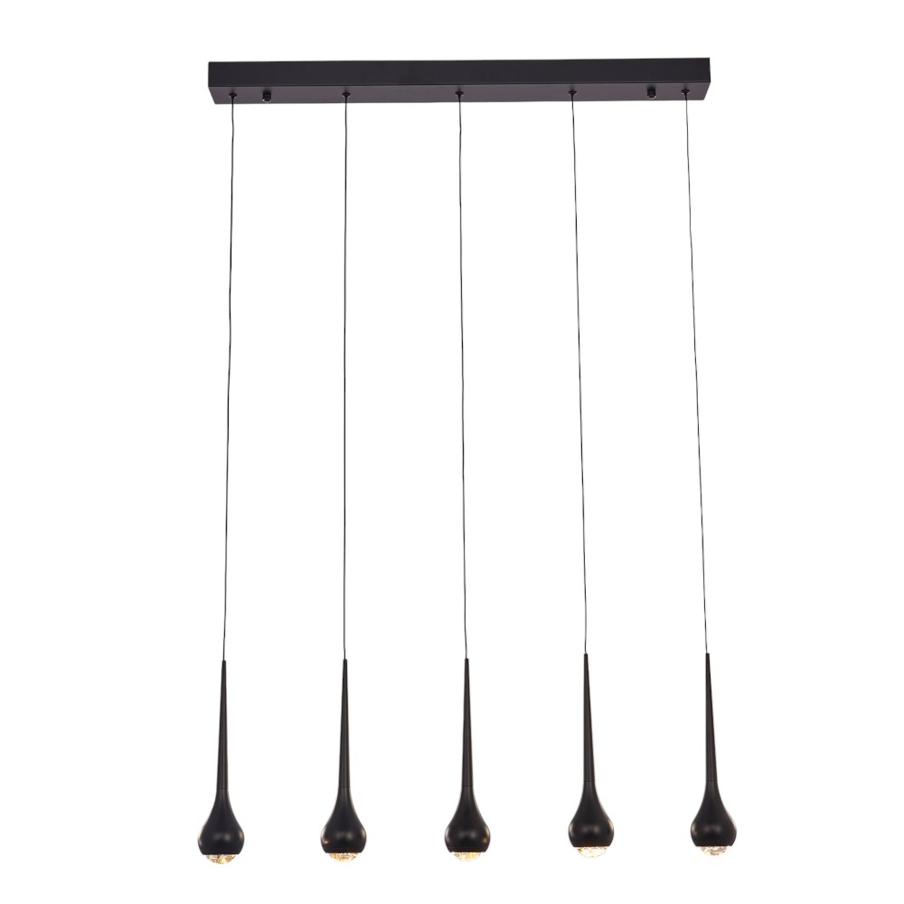 Lámpara LED colgante Calliope negro con luz cálida 25W