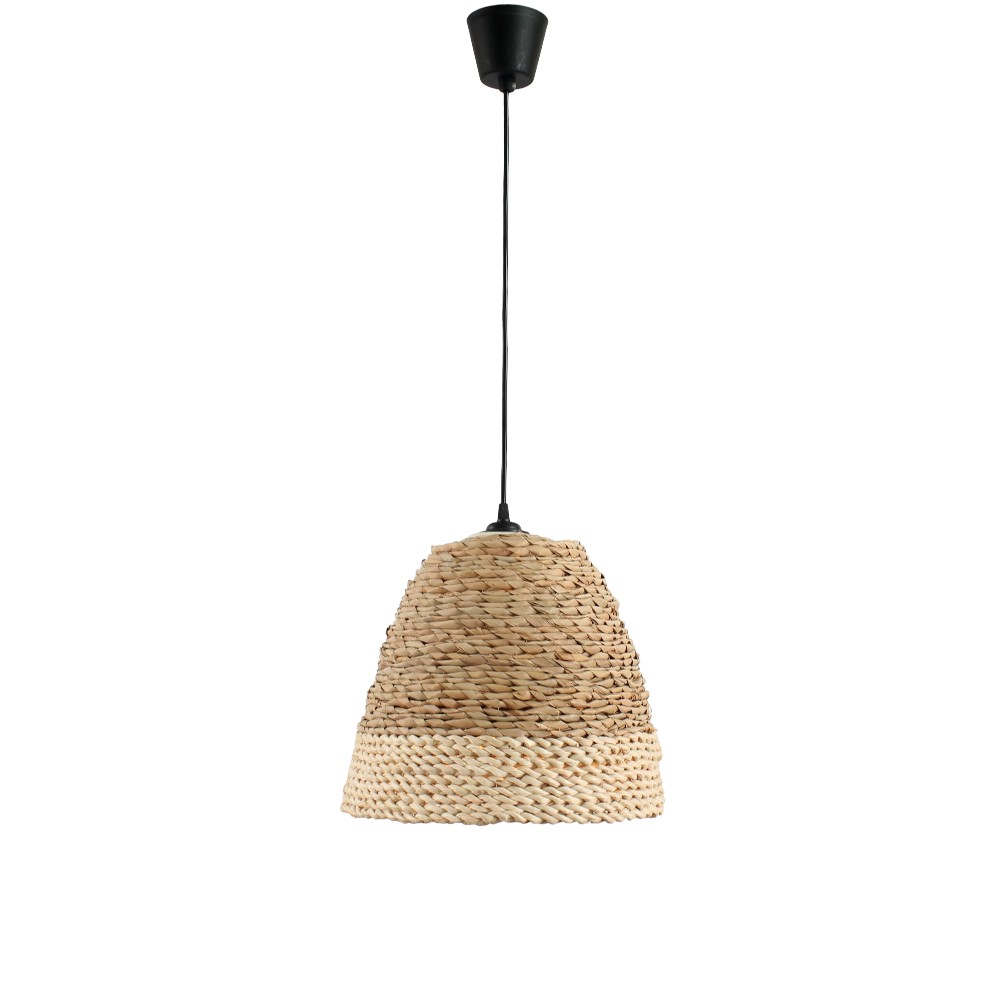 Lámpara colgante E27 Kane de fibra natural