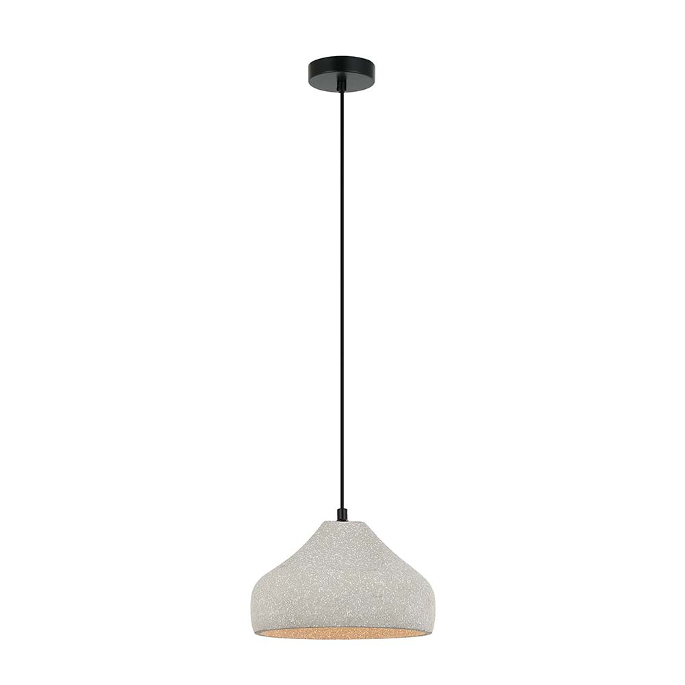 Lámpara colgante E27 Bliss de concreto gris terrazo