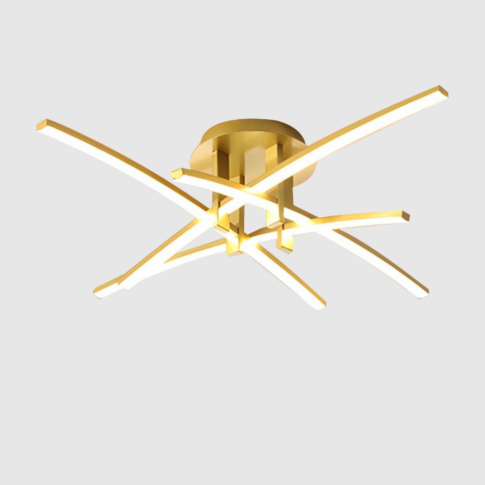 Lámpara led de tumbado Lines gold 60W con luz cálida