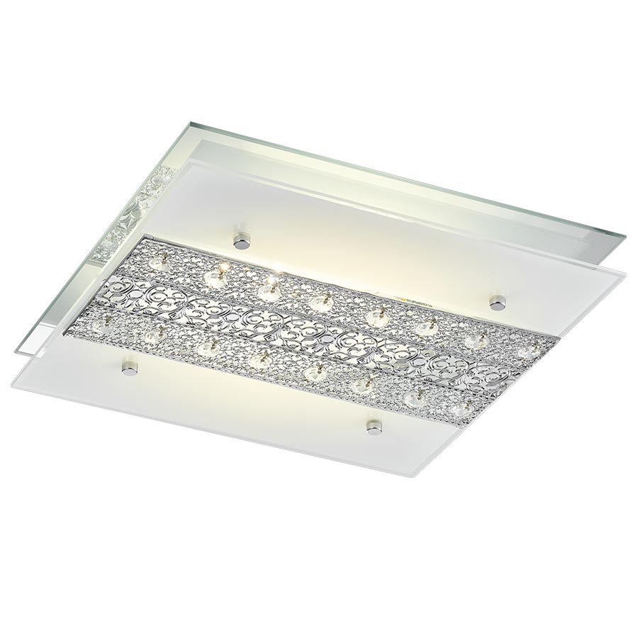 Plafón cuadrado 31cm Brillo para módulo led
