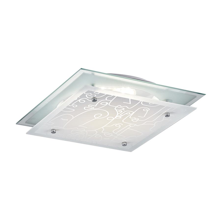 Plafón cuadrado 24cm Faces para módulo led