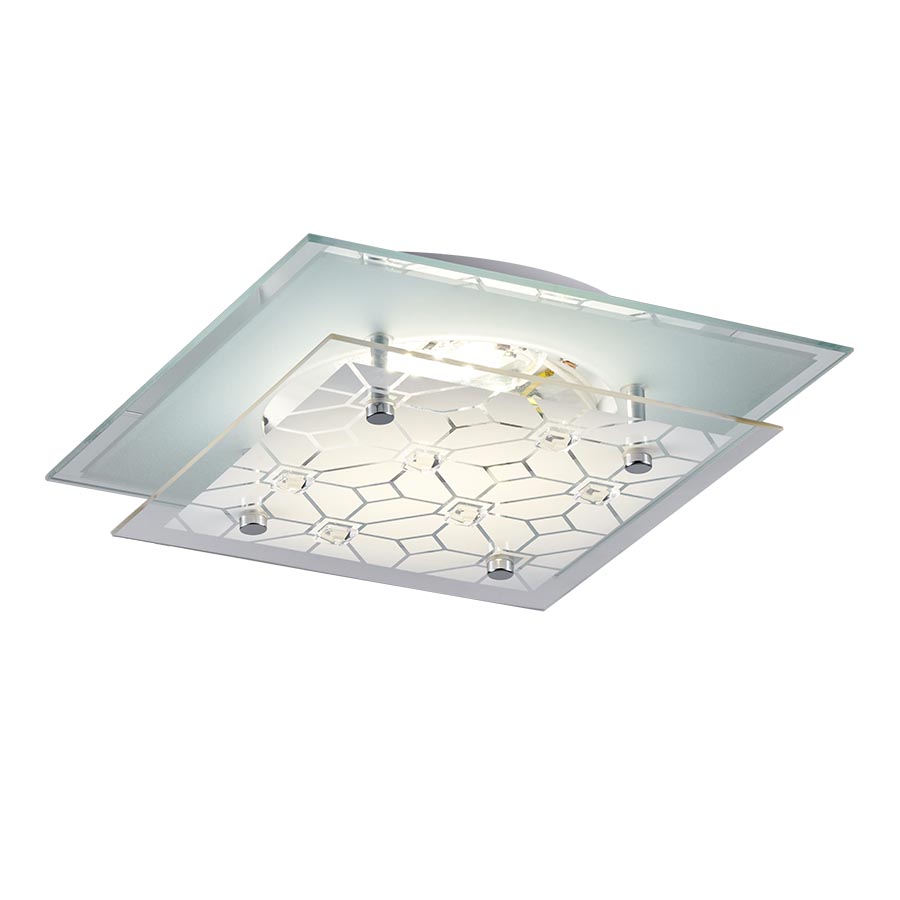 Plafón cuadrado 23cm Rombos para módulo led