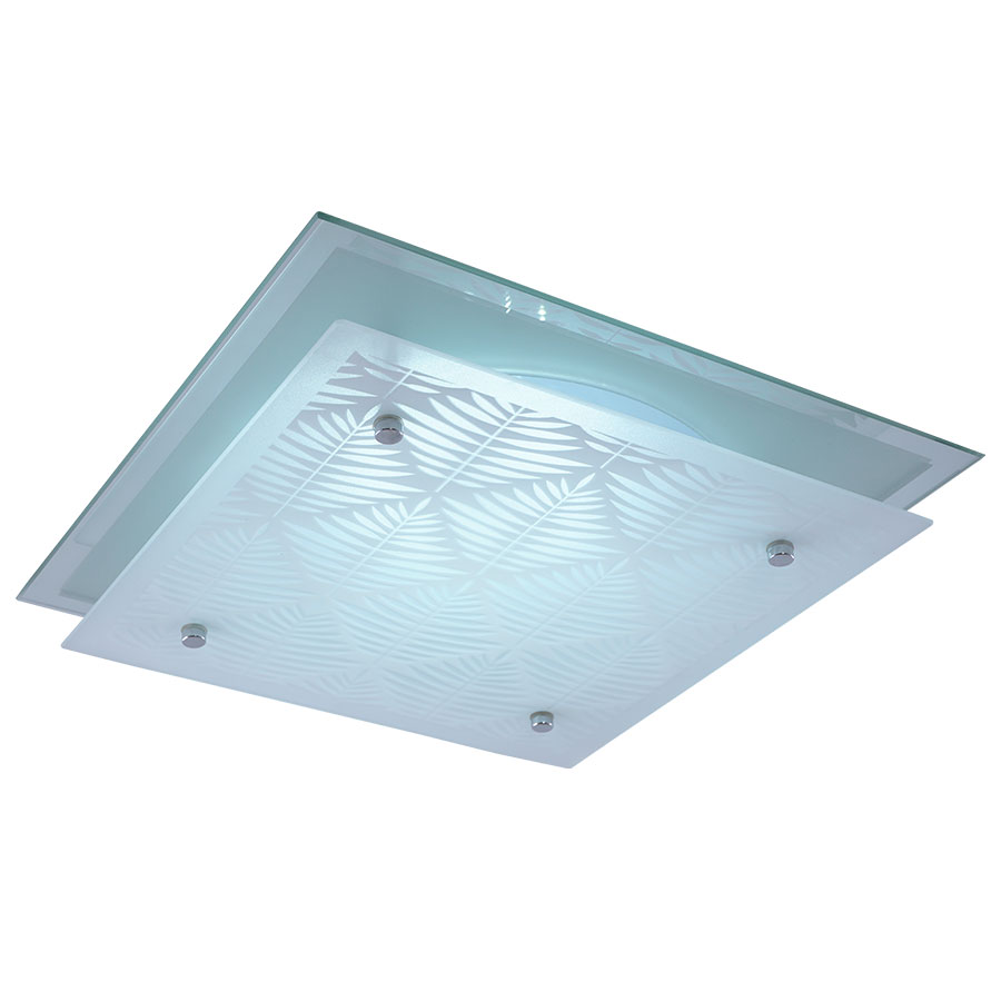 Plafón cuadrado 31cm Hojitas para módulo led