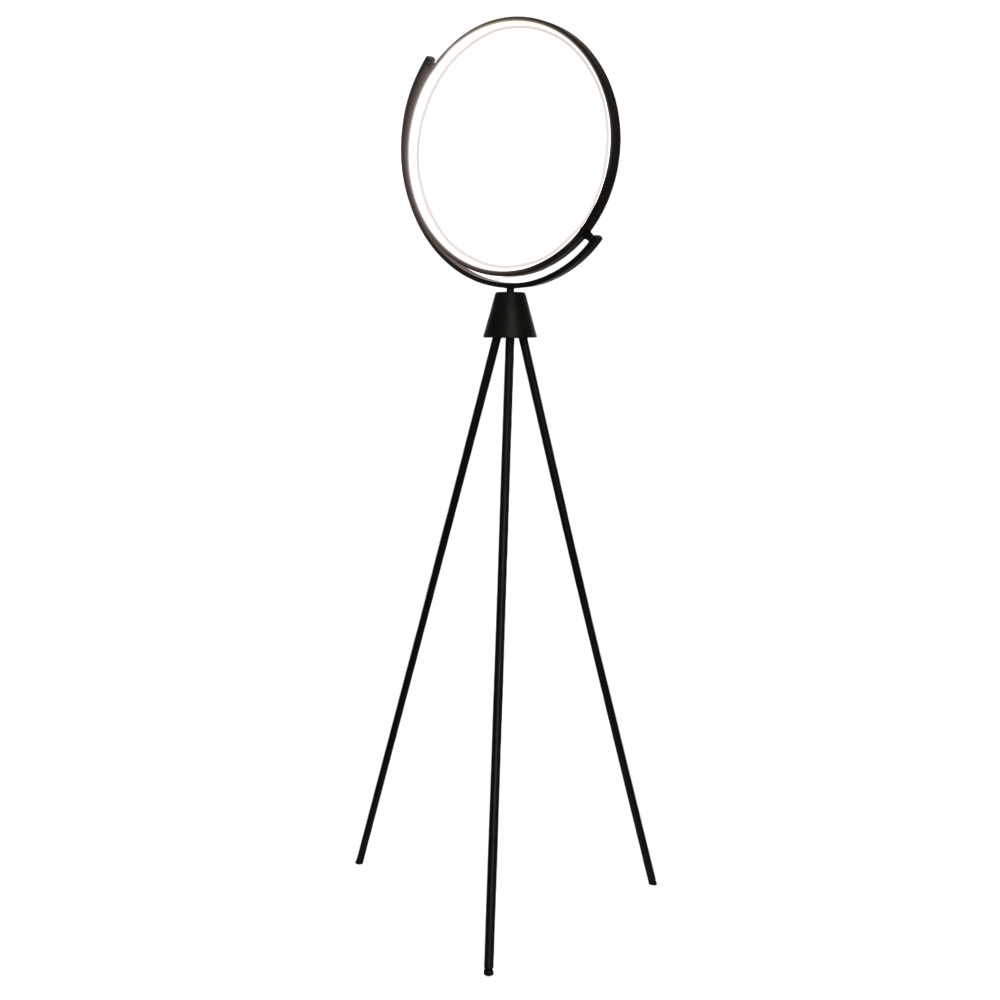 Lámpara led de pedestal Nate black con luz cálida 22W 172cm
