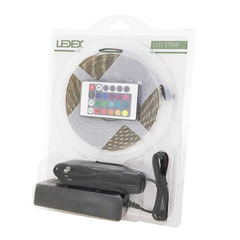 Cinta led 5m RGB IP65 con driver IP20 + control