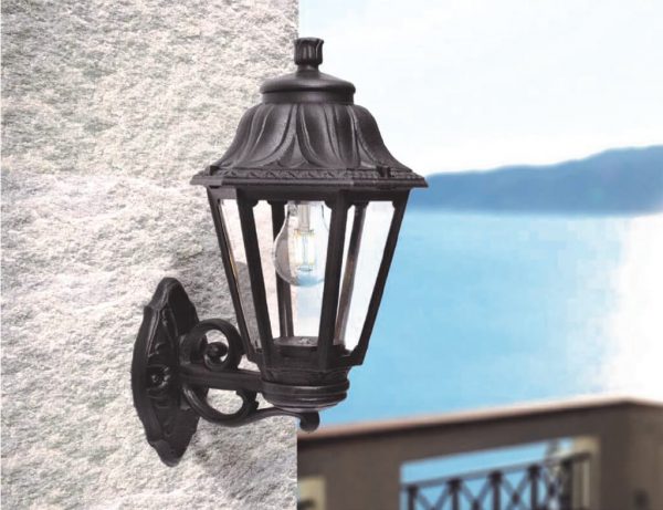 Farol de pared E27 Anna negro IP55