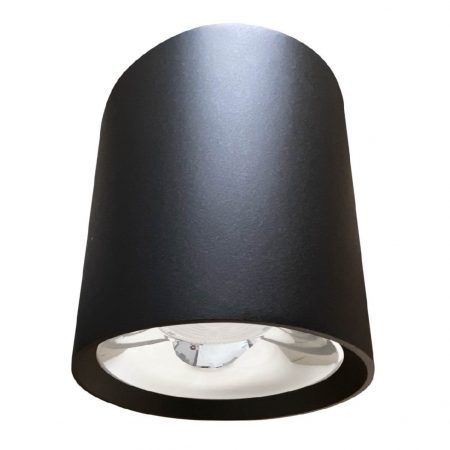Luminaria LED cilindrica sobrepuesta negra 4000K