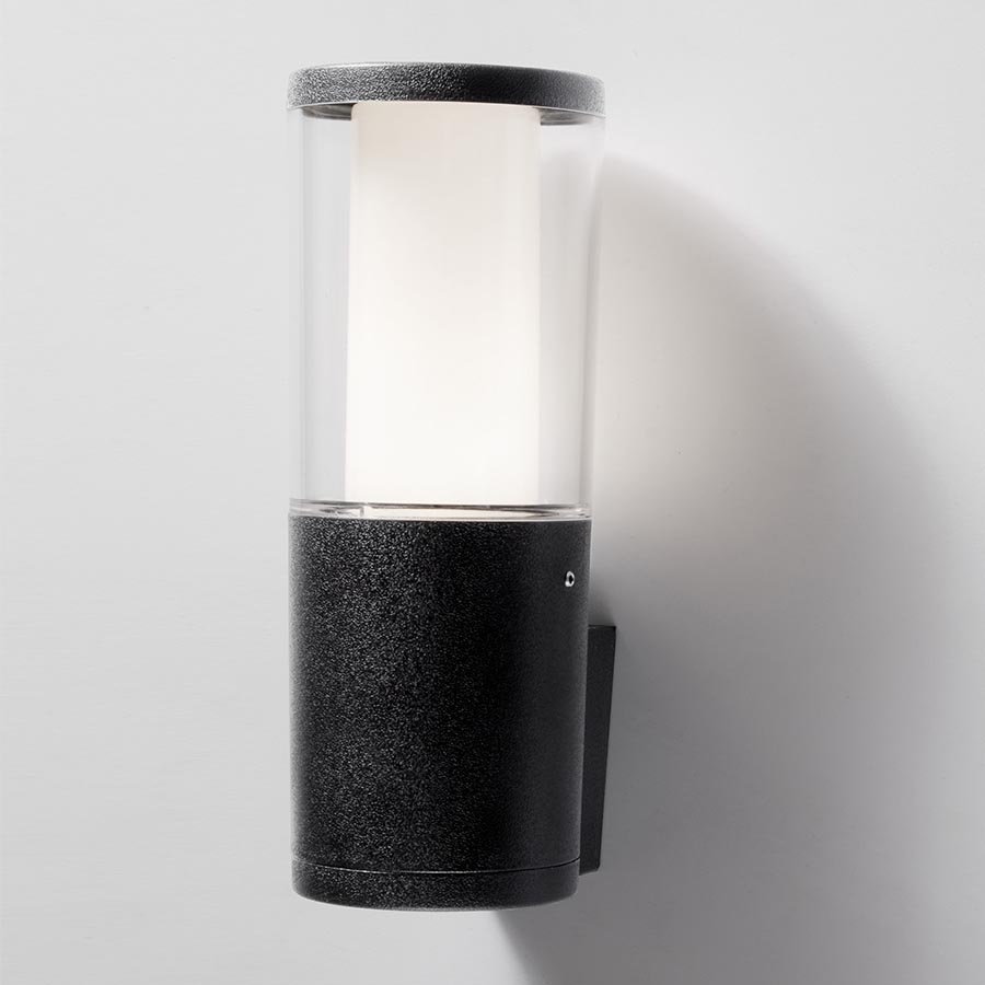 Lámpara de pared GU10 Carlo negra IP55