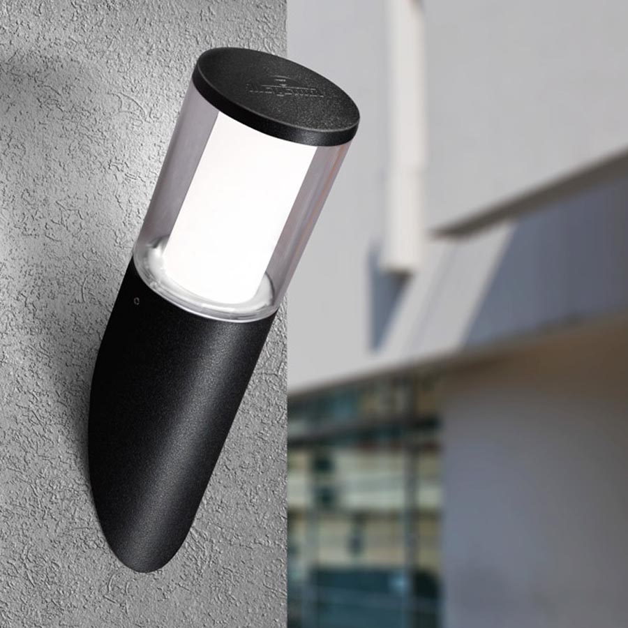 Lámpara de pared GU10 Carlo FS negra IP55