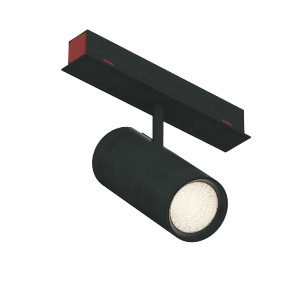 Spot led negro para Track magnetico 7W 3000K Ø35mm