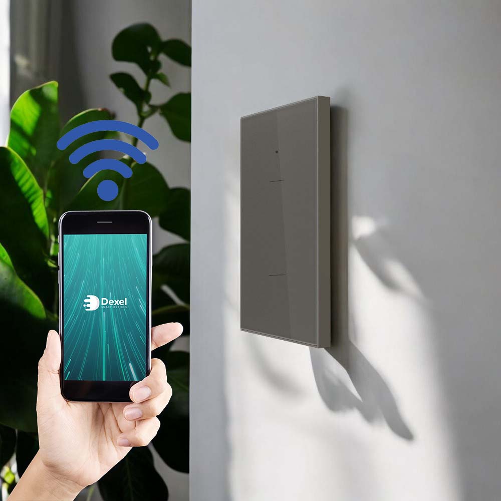Interruptor WiFi doble grafito compatible c/Alexa y Google