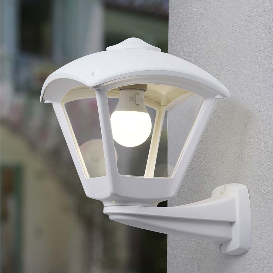 Farol de pared E27 Dario blanco IP55