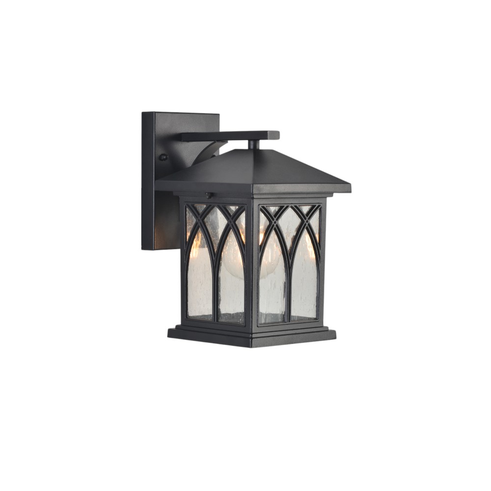 Farol de pared E27 Blaze de acero negro IP44