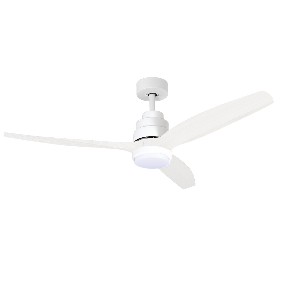 Ventilador Smart Malaga 52" blanco c/control y led 3CCT