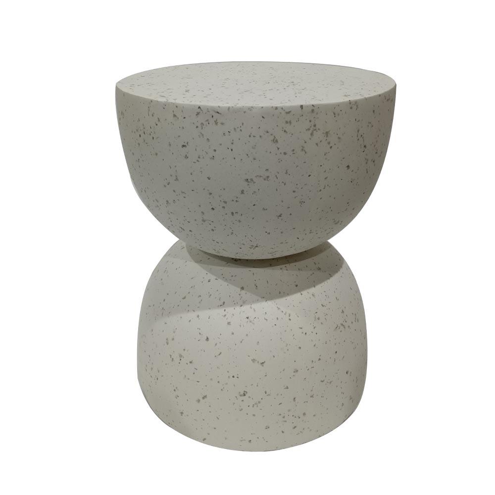 Mesa auxiliar de fibra mineral terrazo 40x46cm