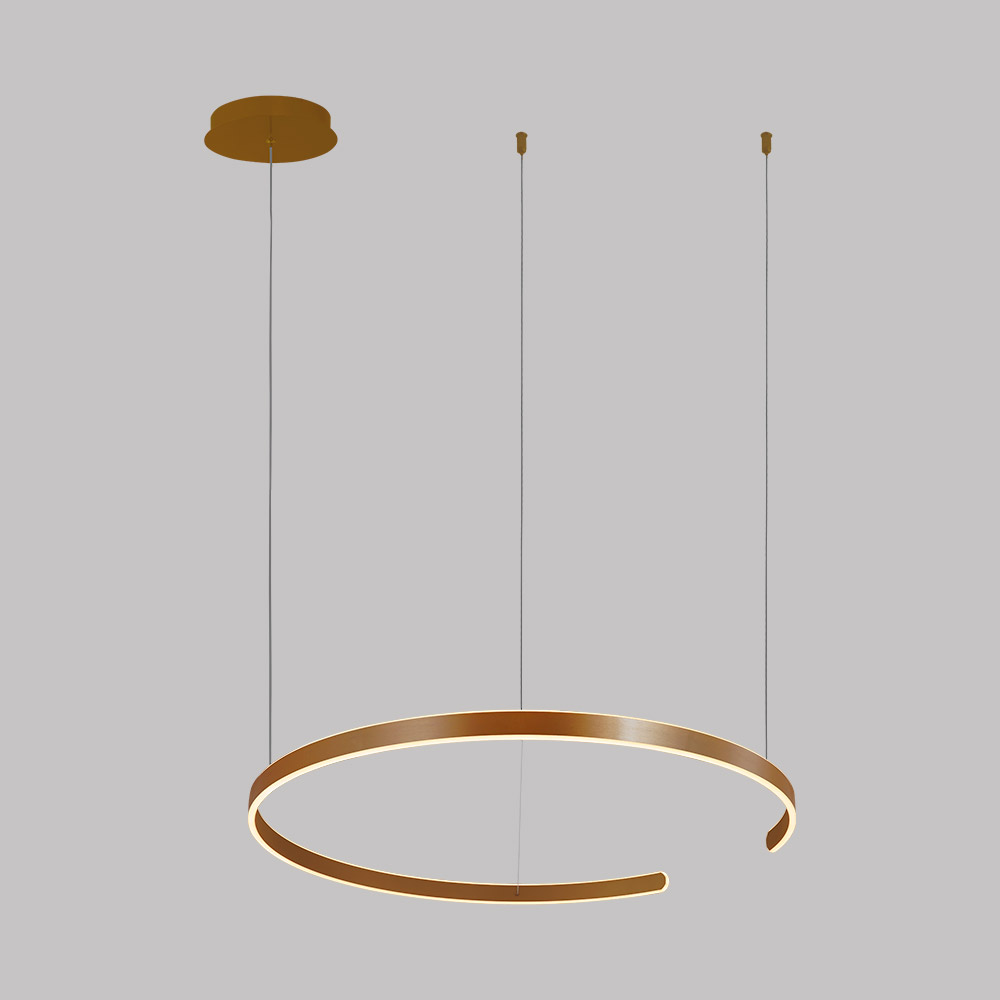 Lámpara LED colgante Marshall dorado/acrílico luz cálida 48W