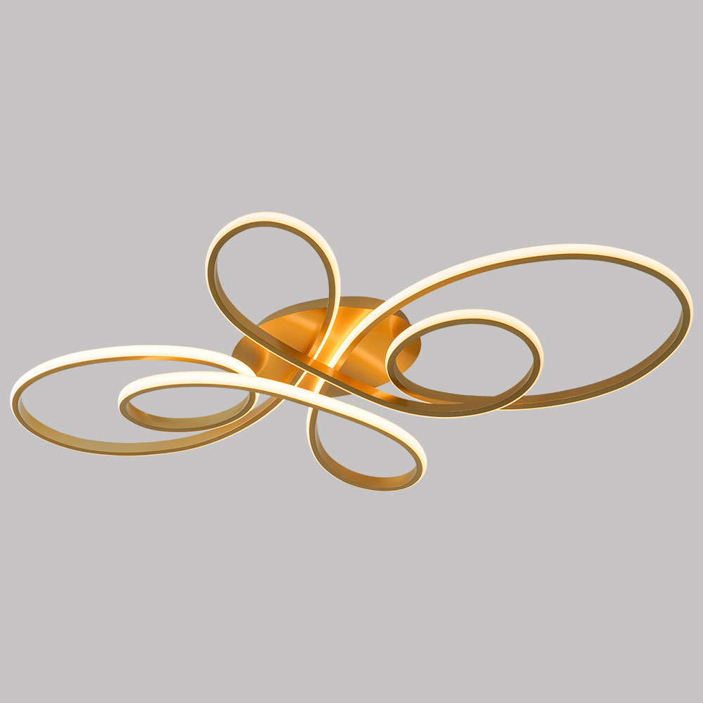 Lámpara LED de tumbado Orchid dorada luz cálida 50W