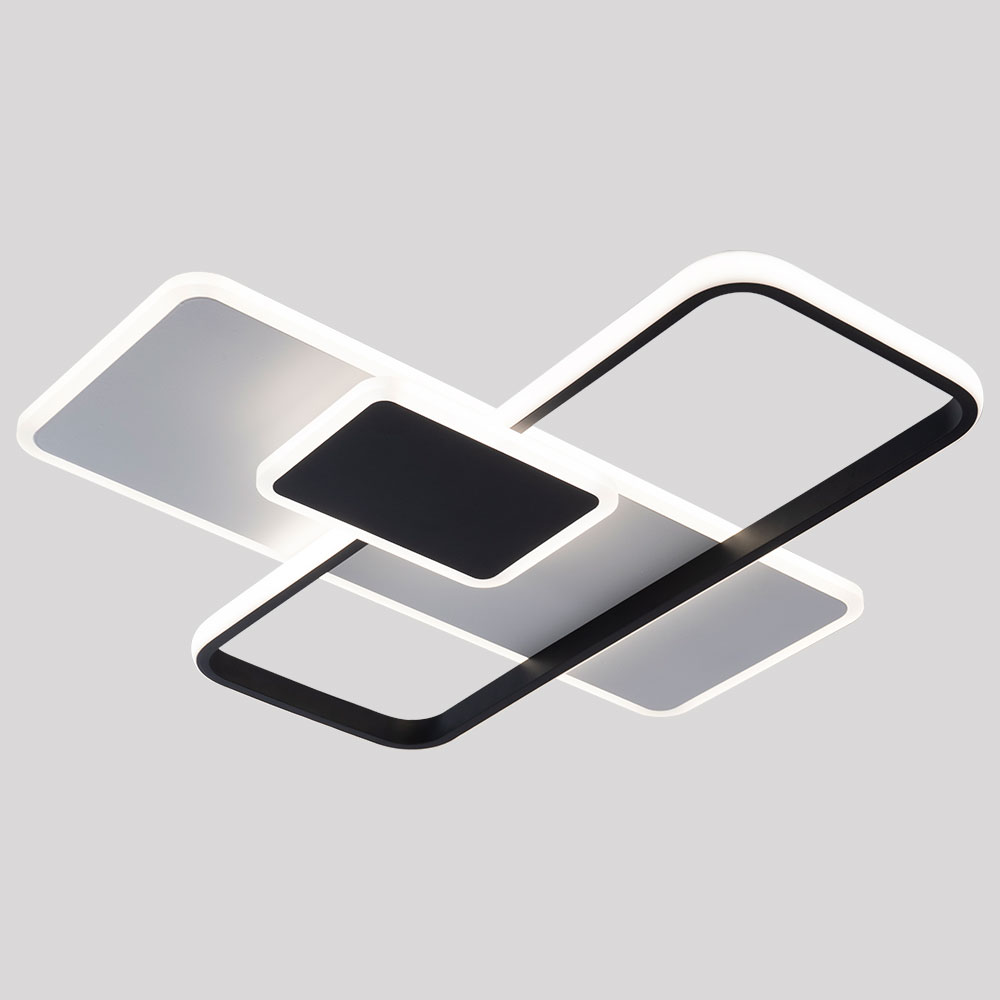 Lámpara de tumbado led Clyde white/black 3CCT 42W