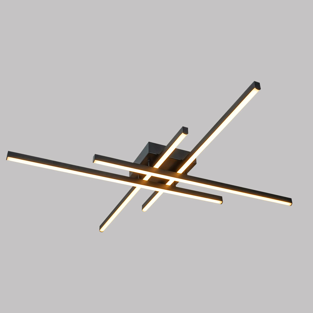 Lámpara LED de tumbado Milan black con luz cálida 40W