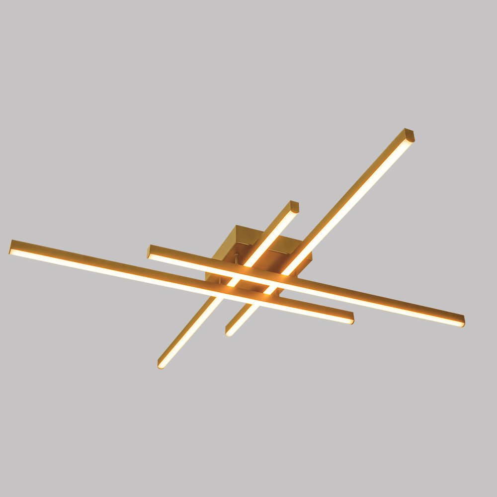 Lámpara LED de tumbado Milan gold con luz cálida 40W