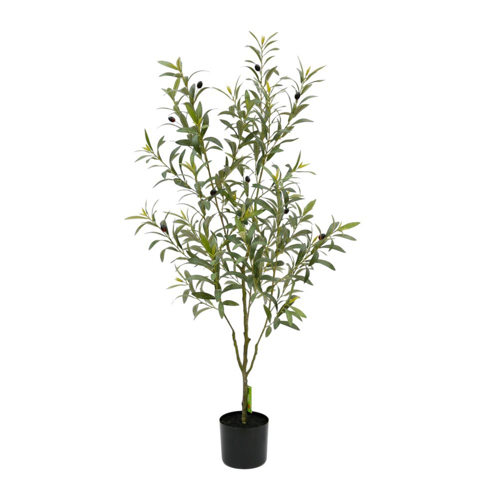 Planta artificial Olivo con maceta color negro 123 cm