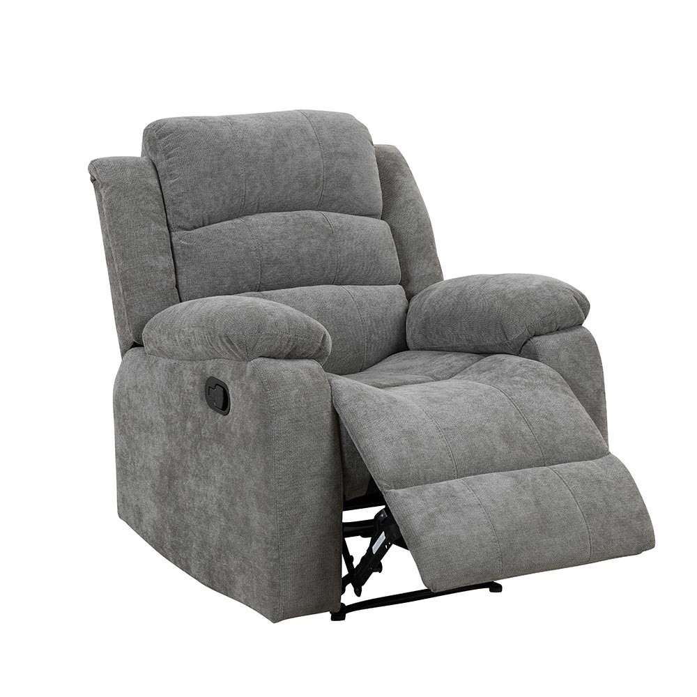 Reclinable individual manual Toledo de tapiz gris