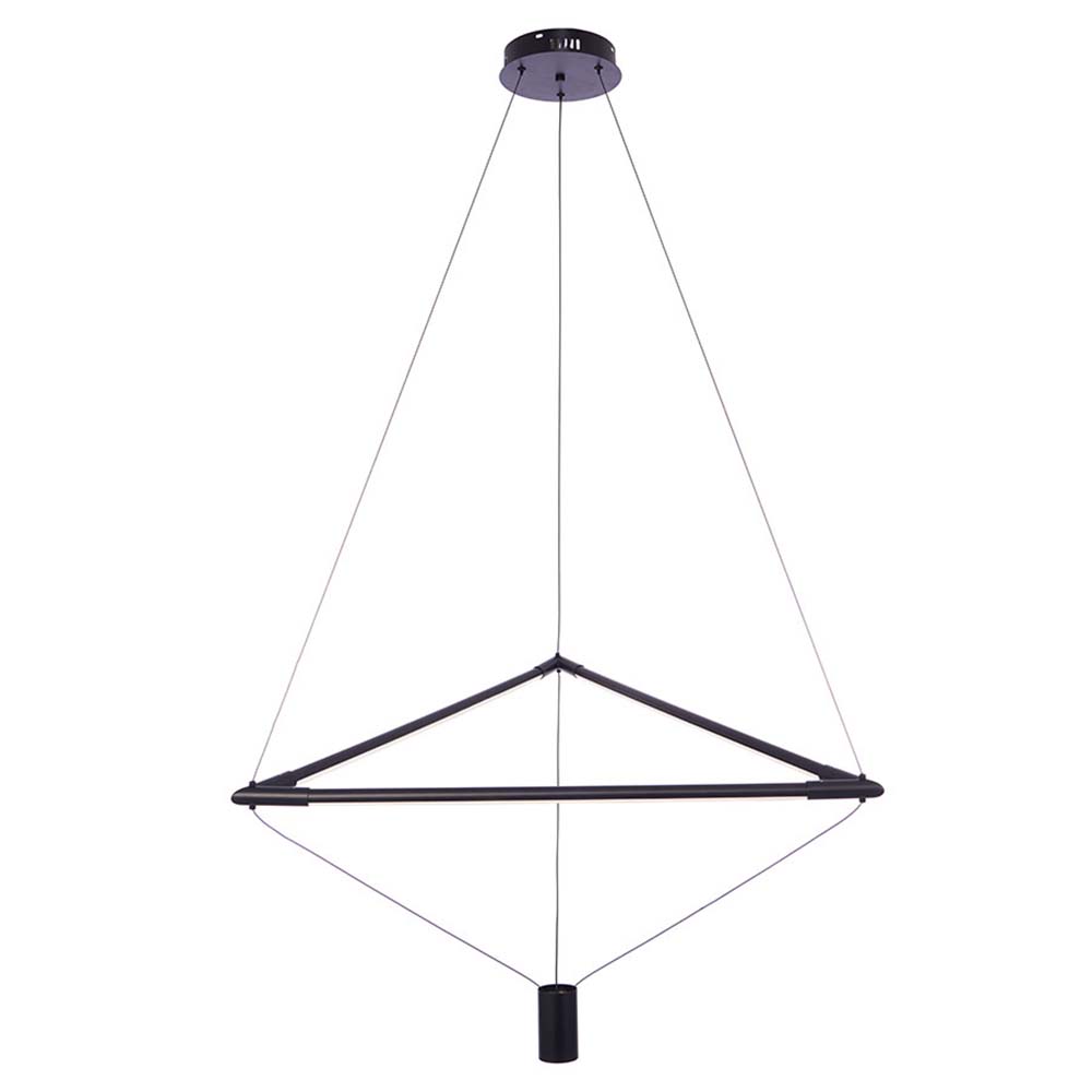 Lámpara led colgante moderna Larisa black con luz cálida 40W