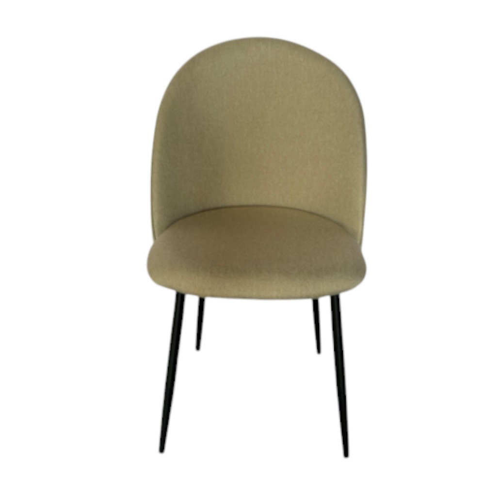Silla comedor sin brazos Lilo tapiz tipo piel beige