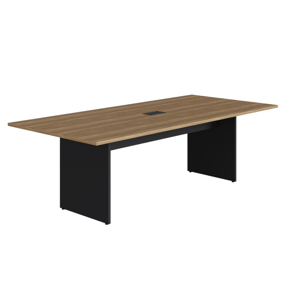 Mesa de reuniones rectangular Ivar nogal/negro
