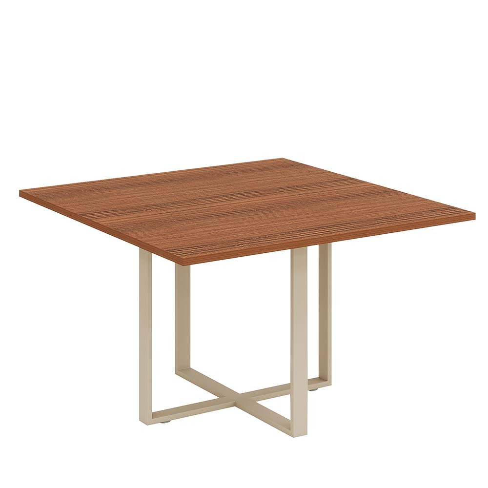 Mesa de oficina cuadrada 120x120 Olmo de MDF café