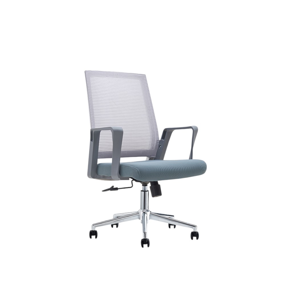 Silla de escritorio giratoria con ruedas Aziz gris